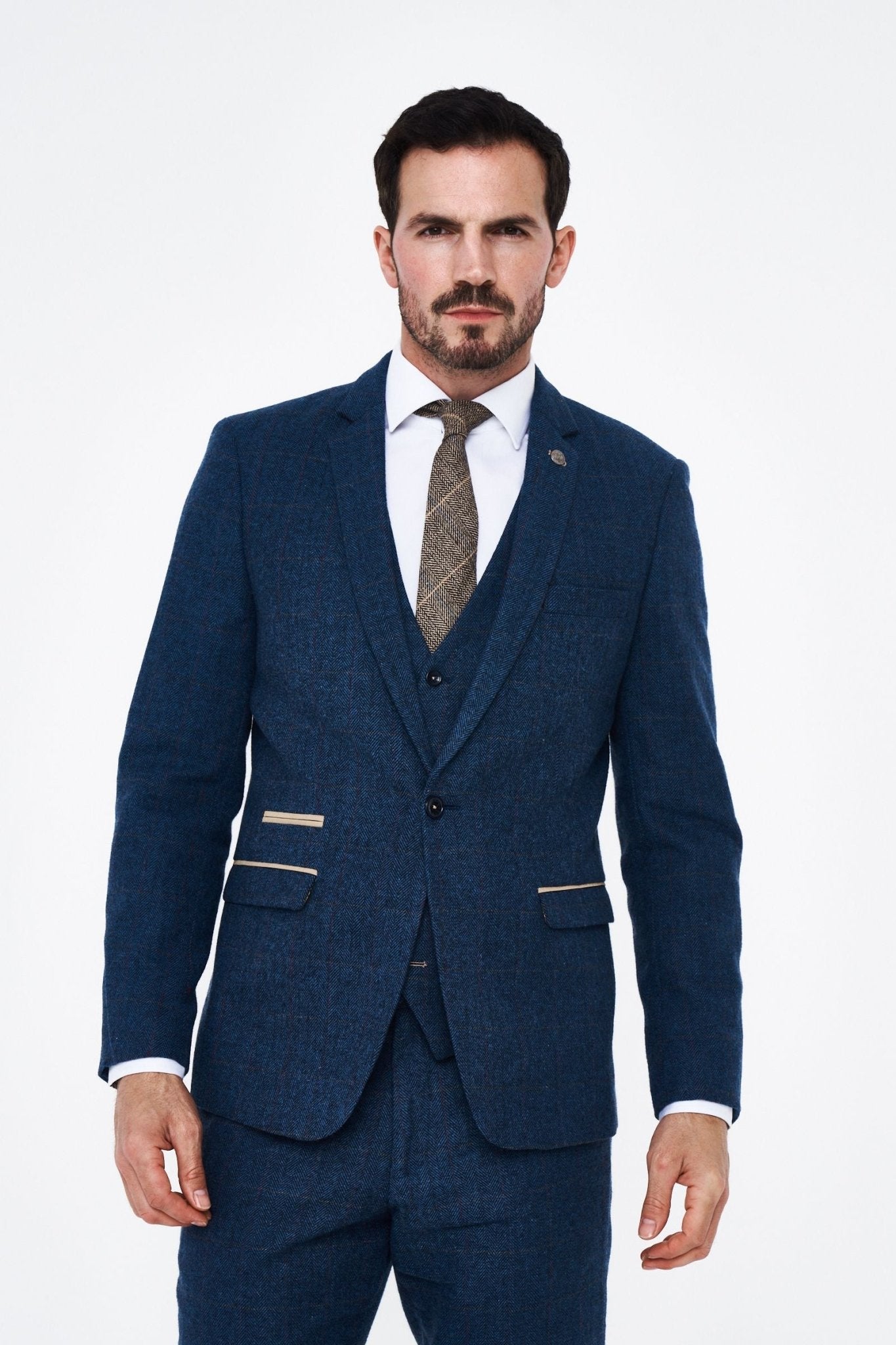 Marc Darcy Dion Blue Tweed Blazer