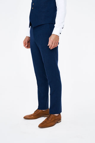 House of Cavani Seeba Navy Regular Three Piece Suit House of Cavani Seeba Navy Regular Three Piece Suit