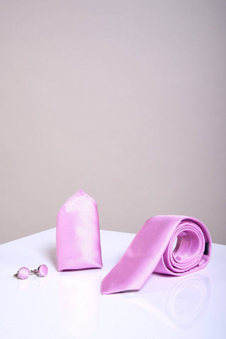 Pink birds eye tie set Pink birds eye tie set