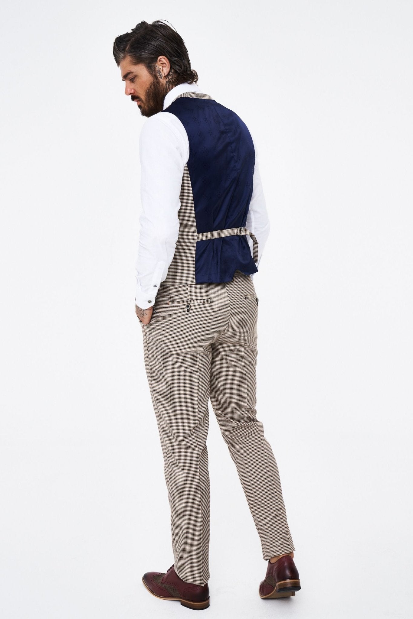 House of Cavani Elwood Houndstooth 3pcs suit