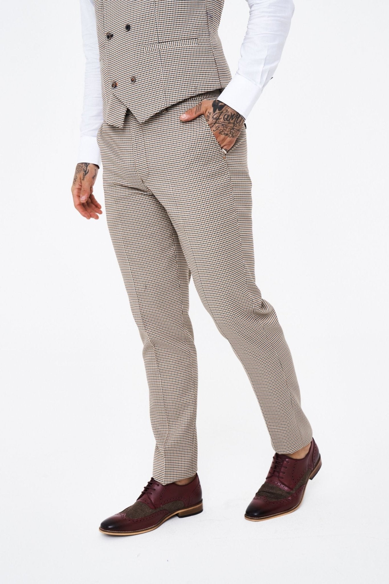House of Cavani Elwood Houndstooth 3pcs suit