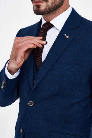 House of Cavani Seeba Navy Regular Three Piece Suit House of Cavani Seeba Navy Regular Three Piece Suit
