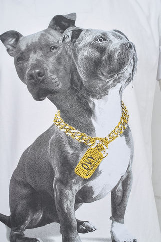 OVY Vestimentaire Double Dog Graphic White Tee