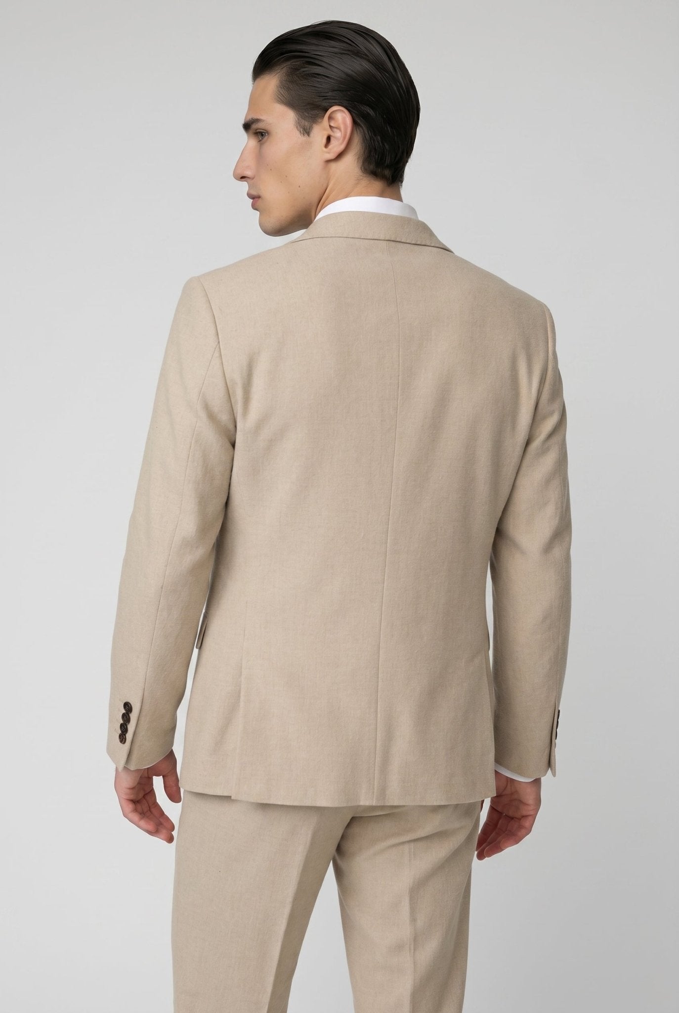 ARCHIE - Stone Tweed Three Piece Suit