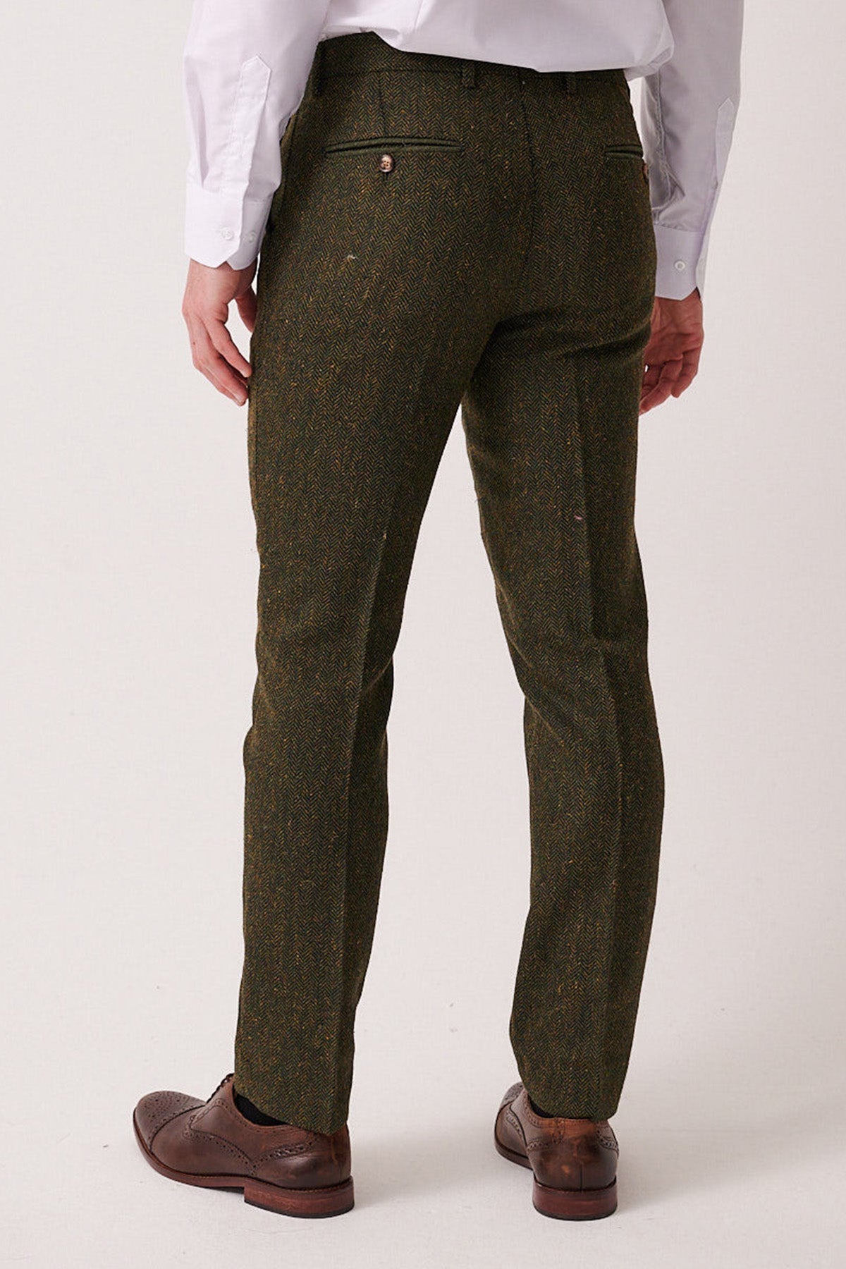 DEAN - Olive Tweed Three Piece Suit