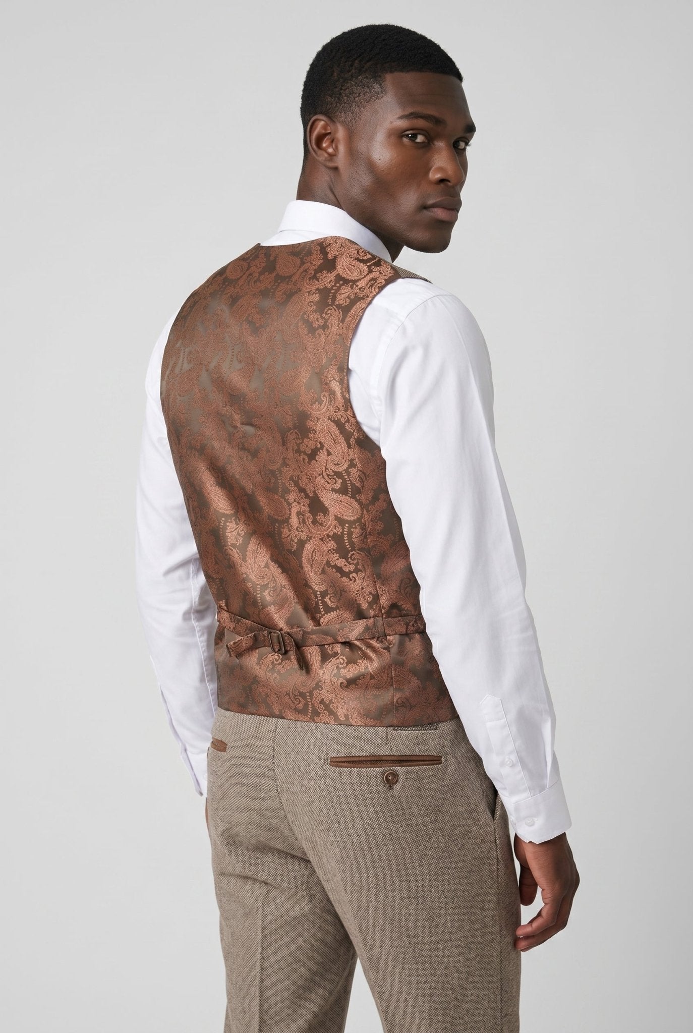 HAYDEN - Tan Crossweave Three Piece Suit