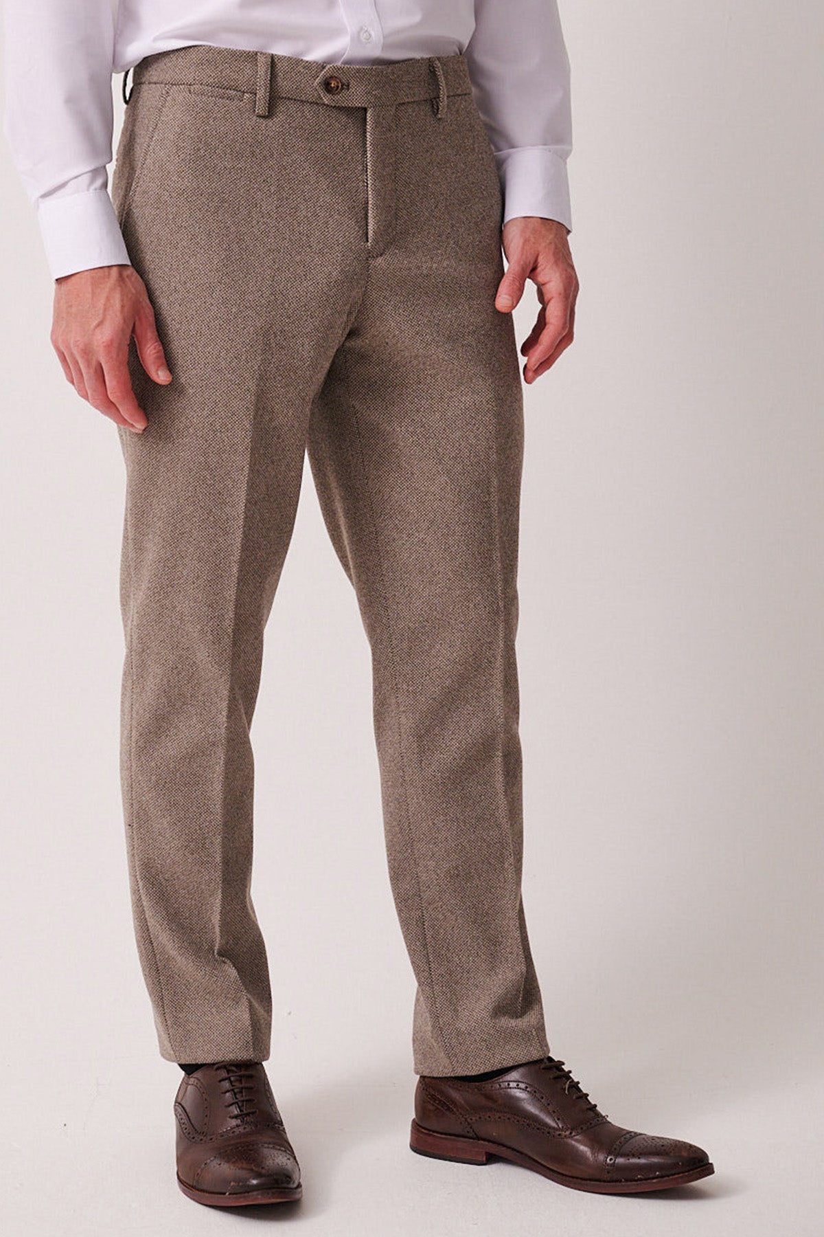 HAYDEN - Tan Crossweave Three Piece Suit