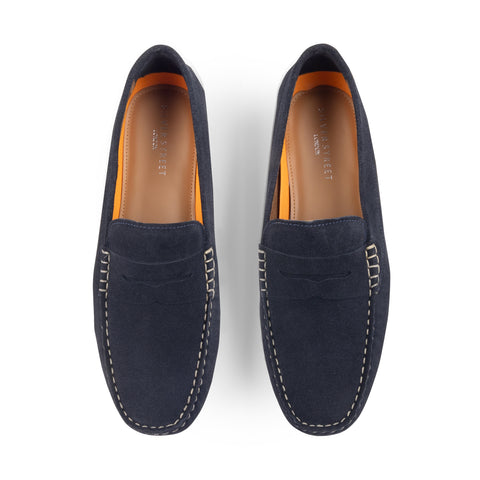 Bari Navy driving loafer