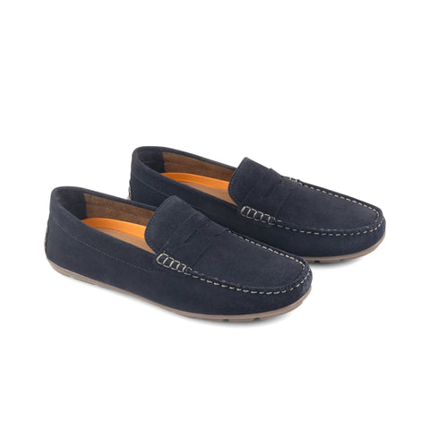Bari Navy driving loafer