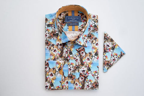 Cat Print Shirt