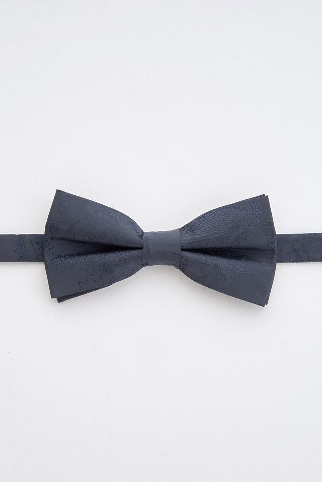 Junior Navy Paisley Bow Tie