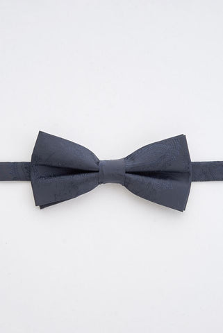 Junior Navy Paisley Bow Tie