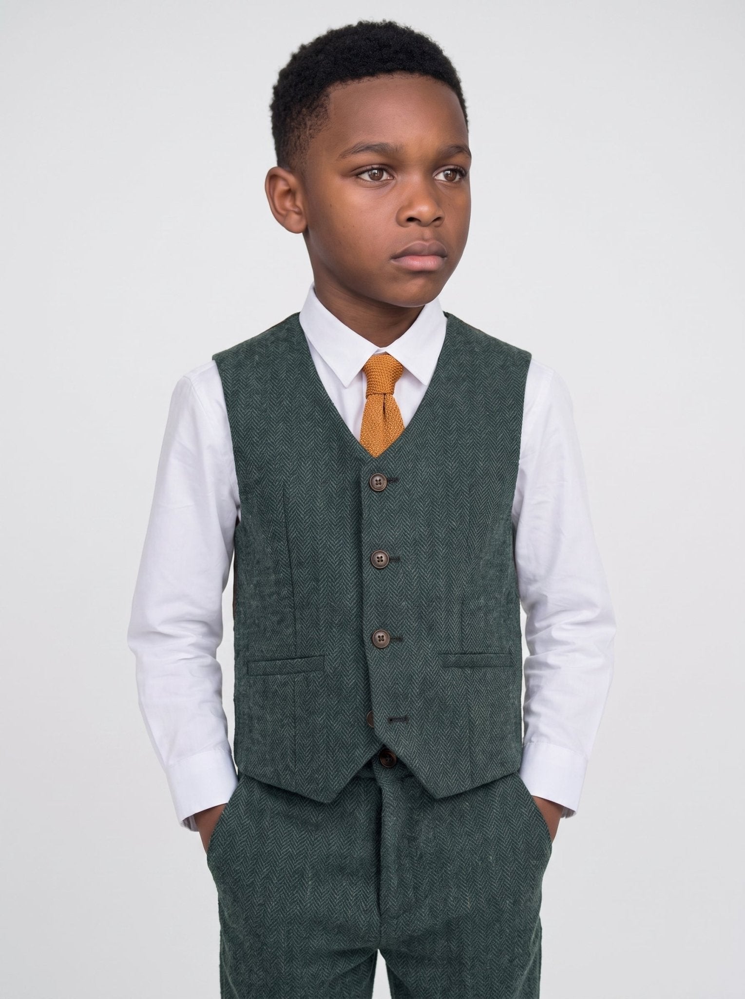 Boys Thomas Lush Olive Suit