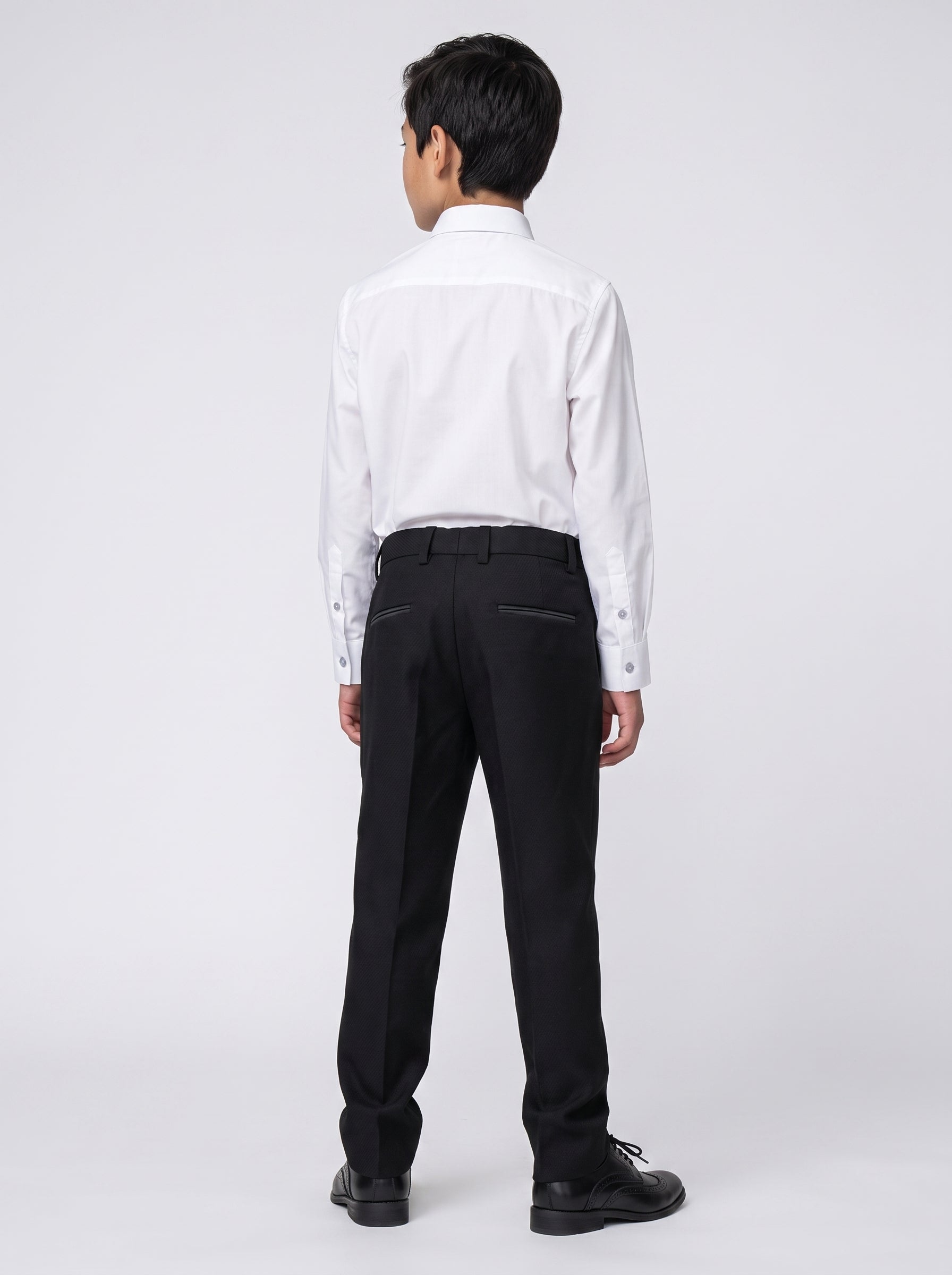 DALTON - Black Tux Lapel Diamond Three Piece Suit