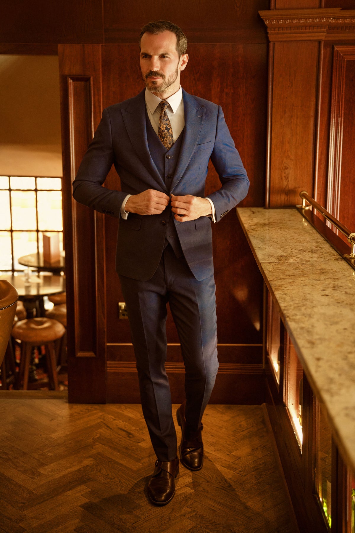 Diaz Blue Three Piece Suit
