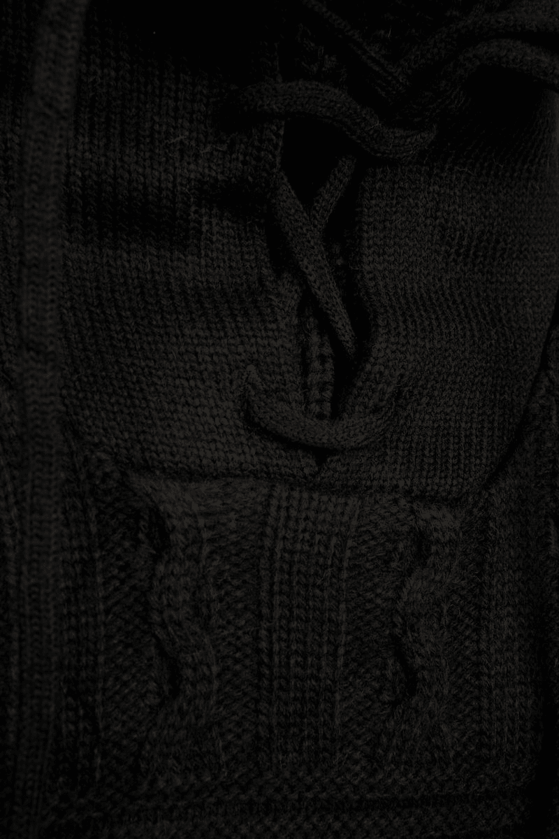 Vittorio Structured Cable Knit – Jet Black