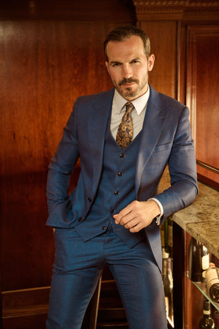 Diaz Blue Three Piece Suit