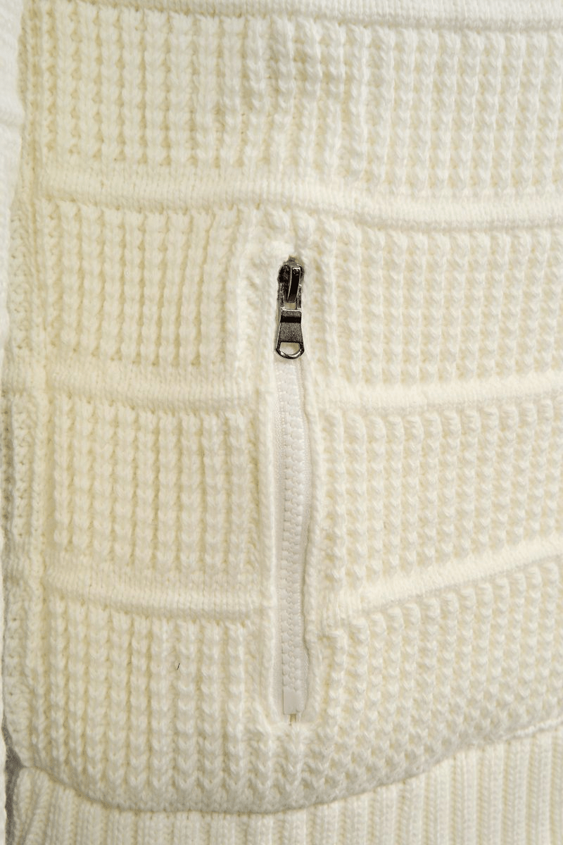Montieri Sherpa-Lined Knit Jacket – Ivory Mocha