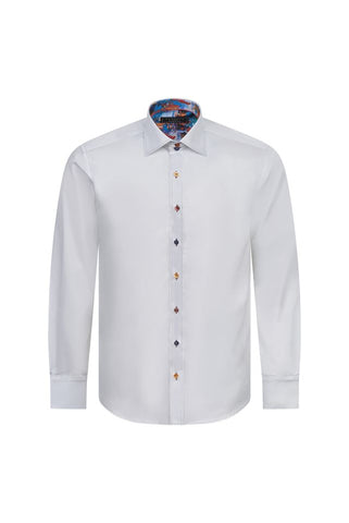 White Shirt with Abstract Trim
