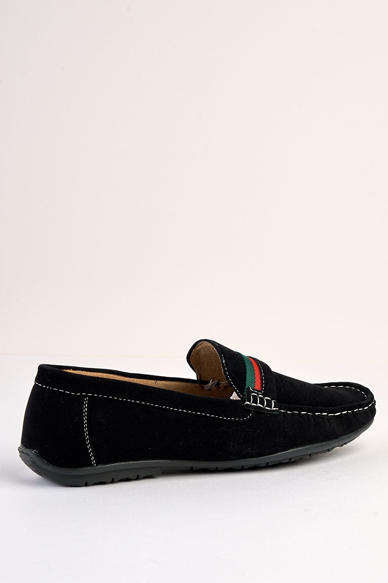 Azzurro Black Suede Loafers