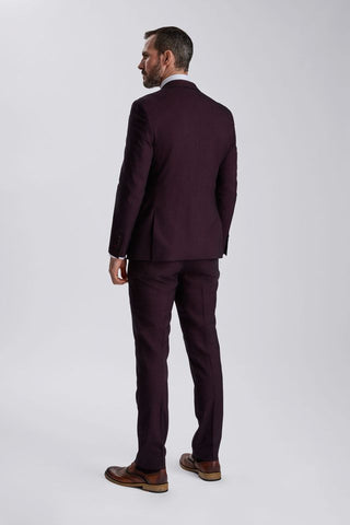 Regent Wine Double-Breasted Two Piece Suit