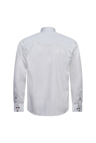 White Shirt with Abstract Trim