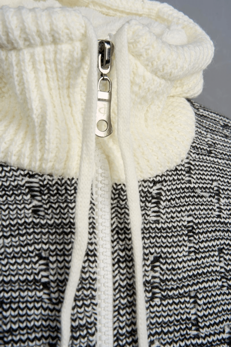 Montieri Sherpa-Lined Knit Jacket – Ivory Amber