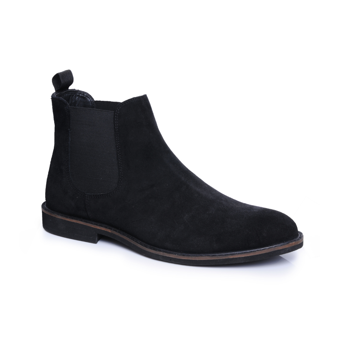 San Diego Black Suede Chelsea Boots