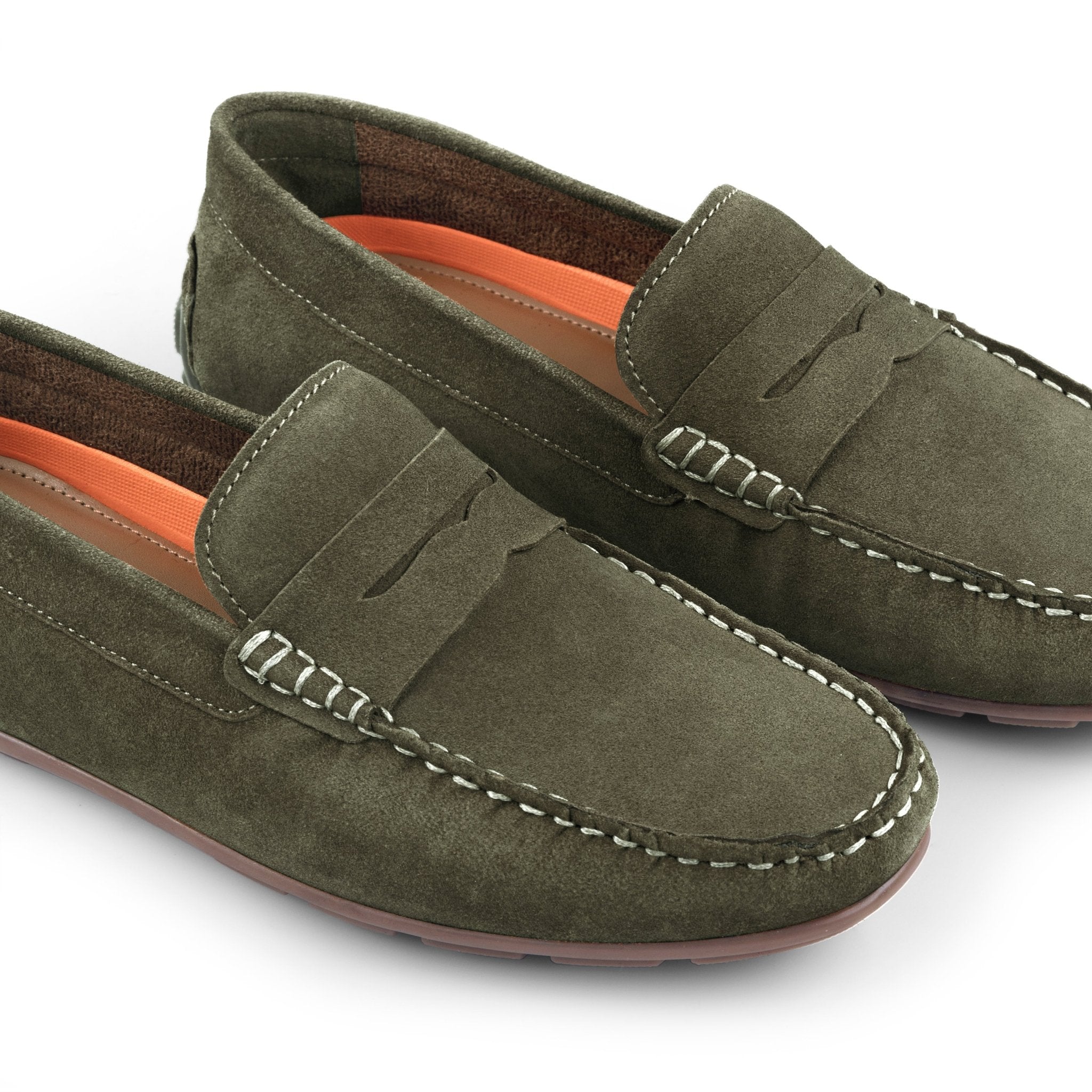 Bari green driving loafer