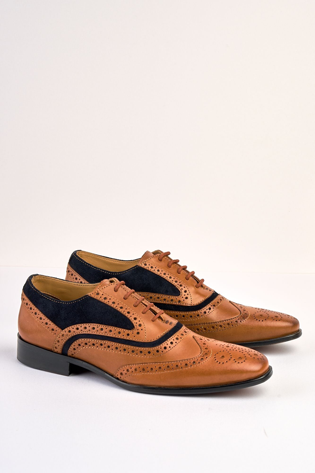 Gianni Tan Navy Brouge