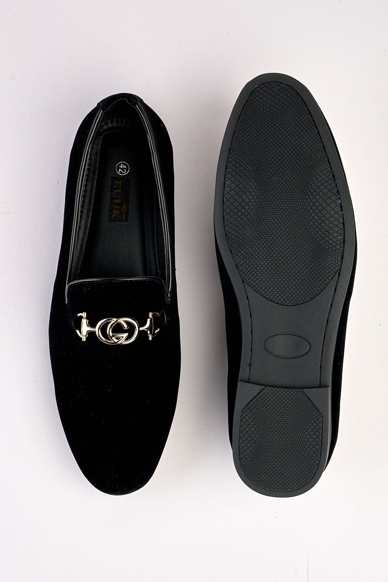 Lucente Velvet Black Loafers