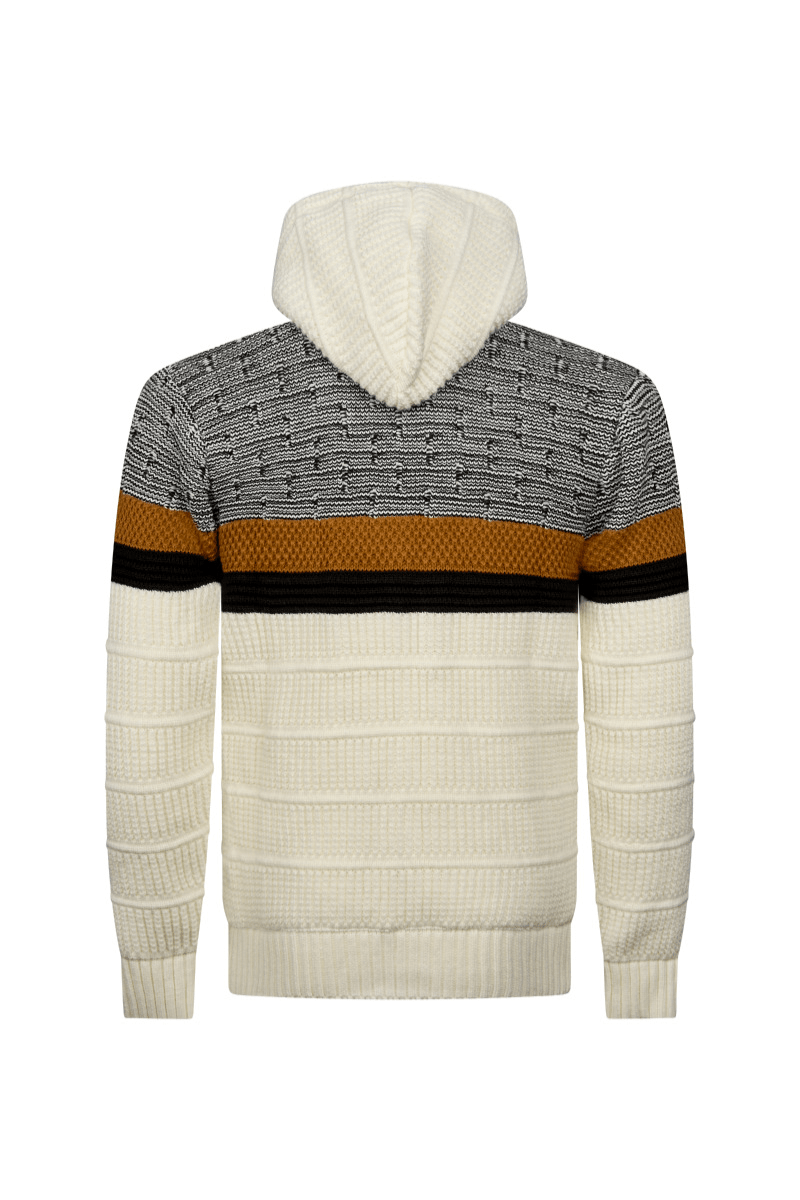 Montieri Sherpa-Lined Knit Jacket – Ivory Amber