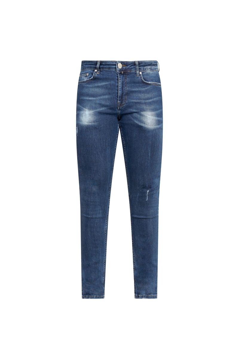 Dark Blue Washed Skinny Jeans