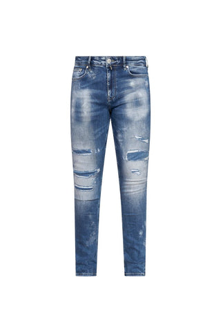 Light Washed Ripped Blue Skinny Jeans