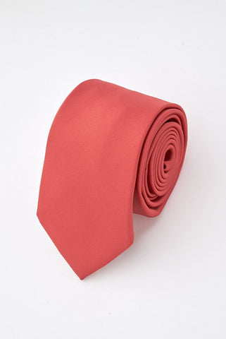Red Classic Tie Set with Tie Bar & Cufflinks