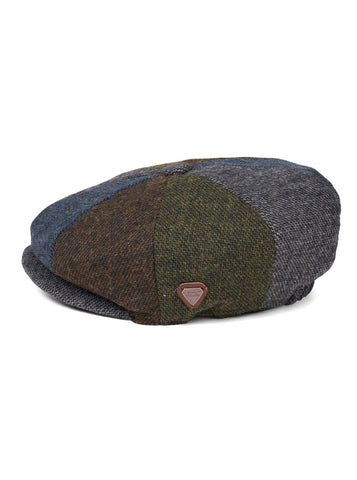 Paolo Patchwork Tweed Flat Cap