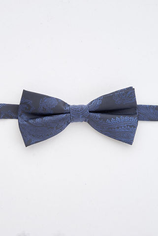 Junior Midnight Blue Paisley Bow Tie