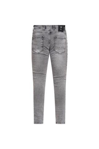 Ovy Ash Distressed Stretch Denim