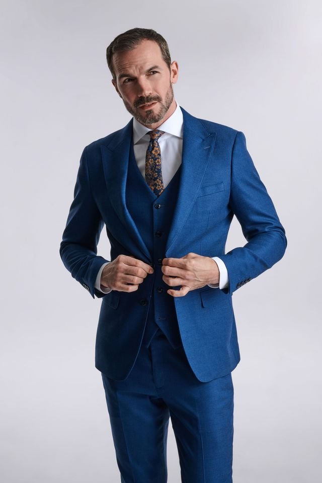 Diaz Blue Three Piece Suit