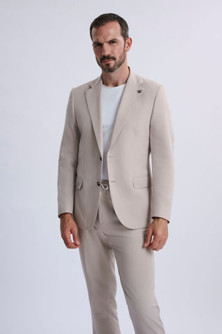 Ettore Smart Casual Suit Beige