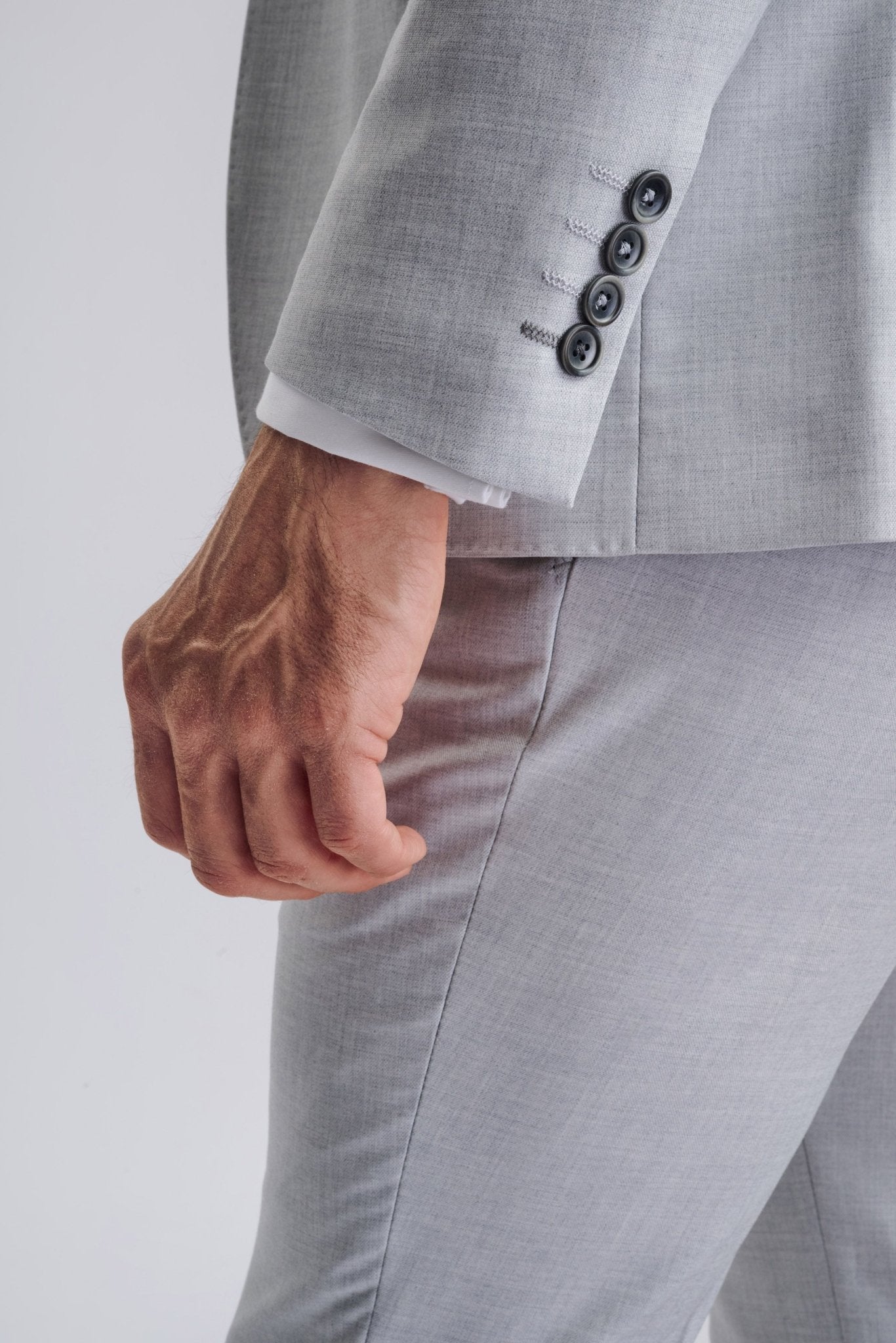 Belmont Silver Men's Three Piece Suit