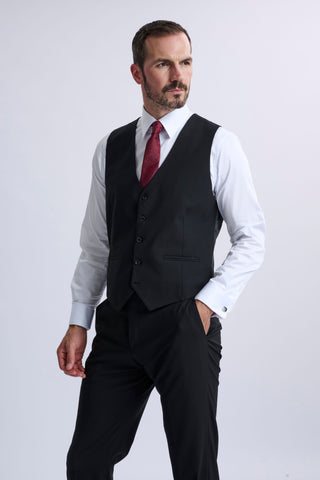 Amedeo 3-Piece Black Suit