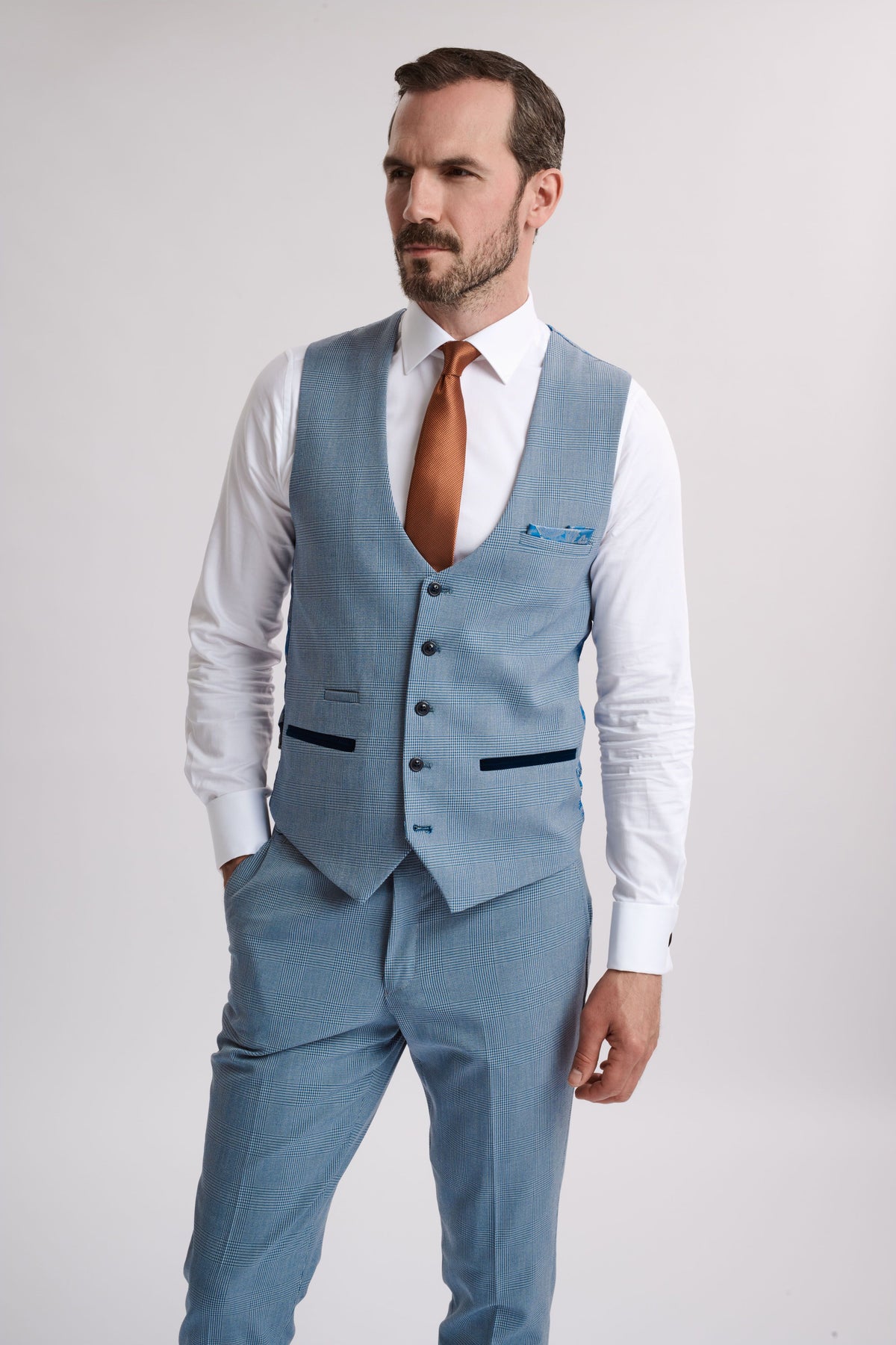 Bromley Sky Waistcoat