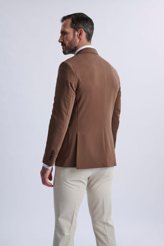 Leandro Fixed Double-Breasted Suit with Stone Trousers