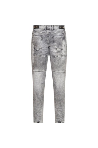 Mario Morato Grey Washed Distressed Skinny Jeans