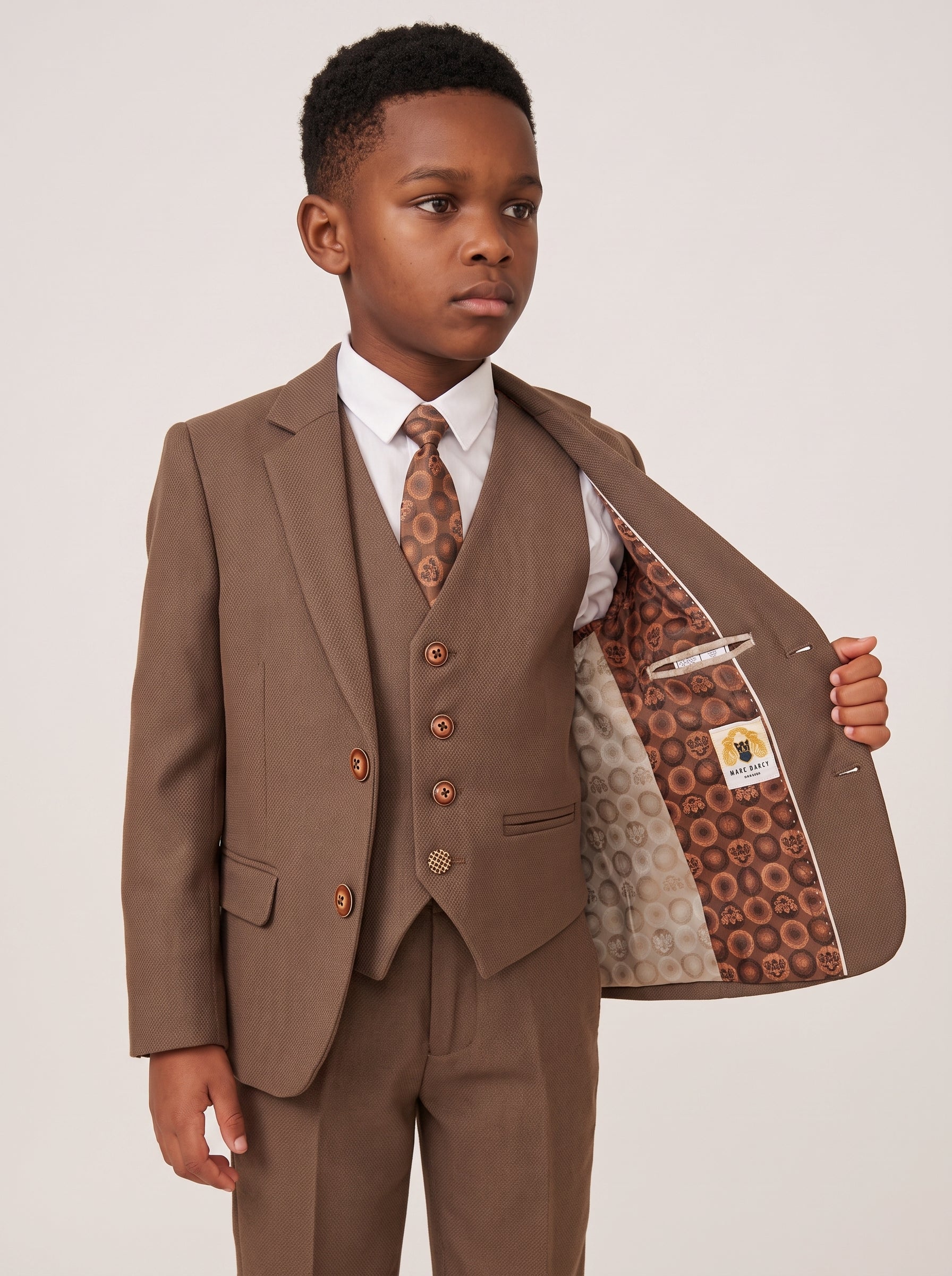 HM5 - Tan Tailored Three Piece Suit