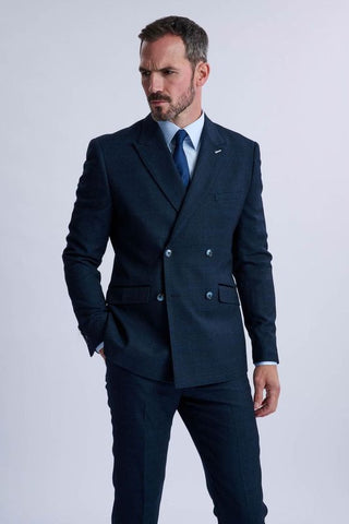 Caridi Navy Double Breasted Two Piece Suit