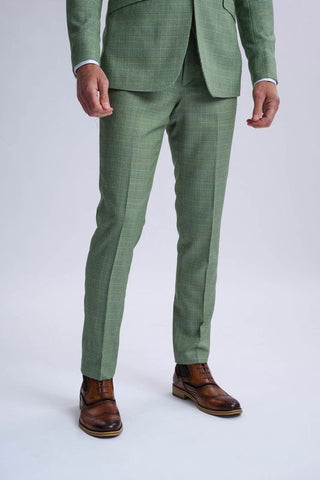 Caridi Sage With Caridi Olive Waistcoat Three Piece Suit