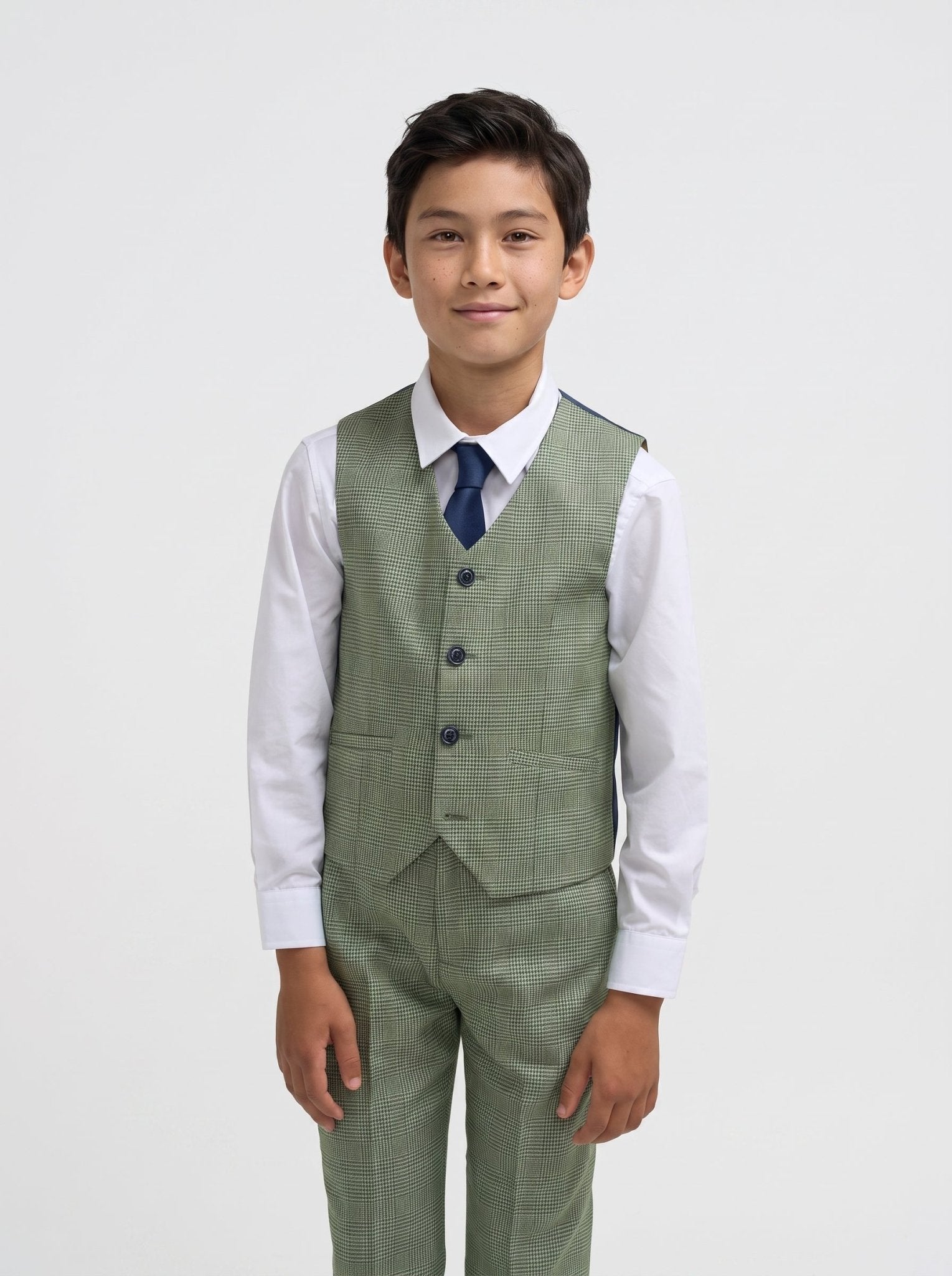 Boys Caridi Sage Three Piece Suit