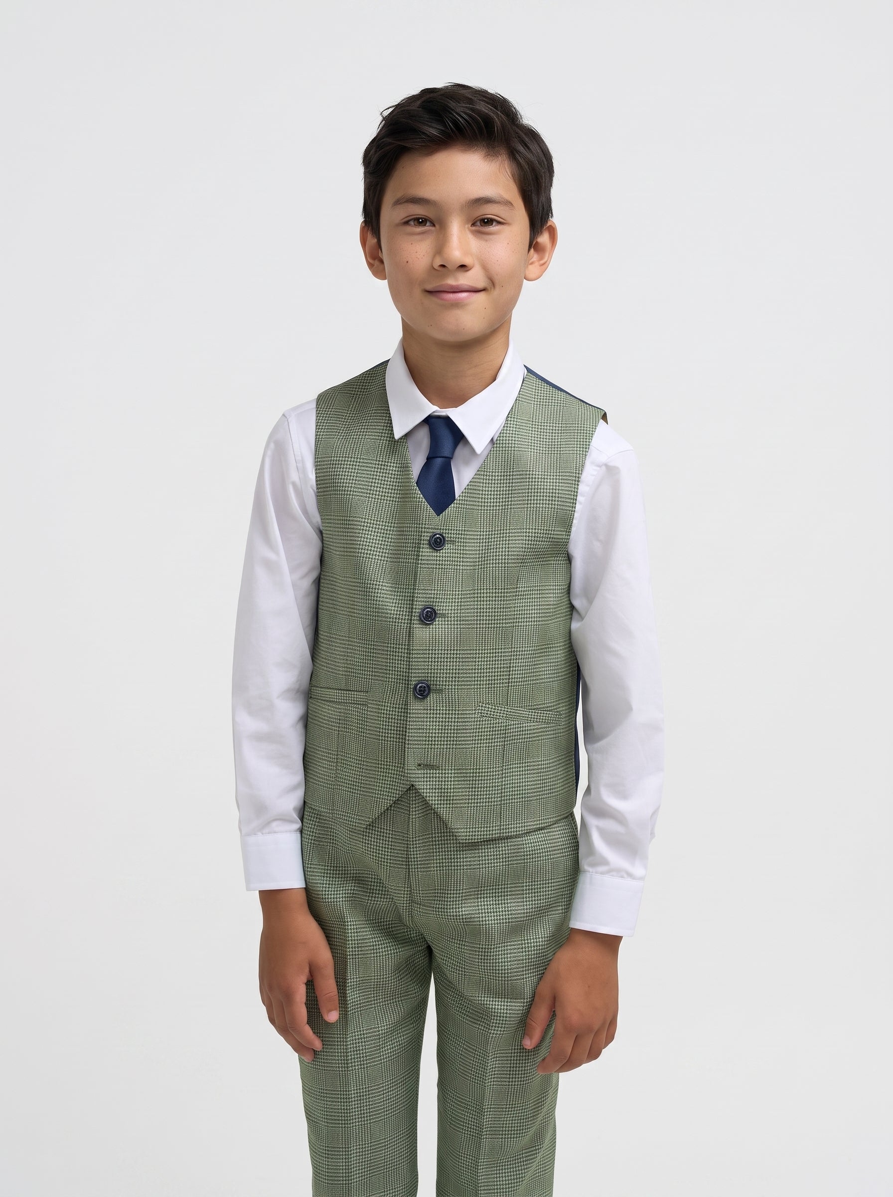 Boys Caridi Sage Three Piece Suit